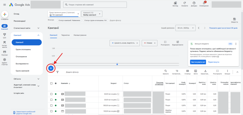 1.Создайте новую кампанию.