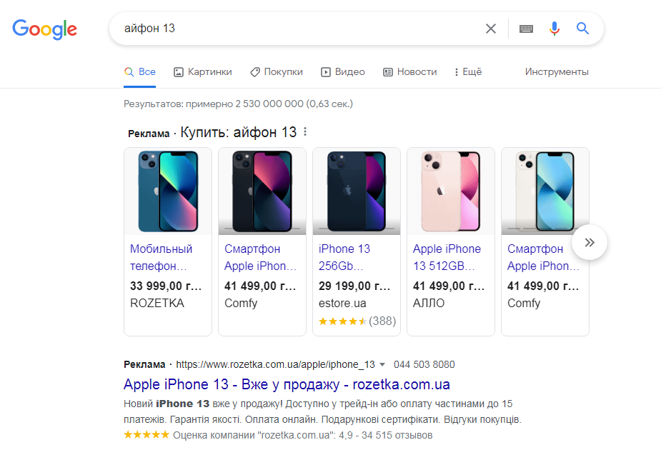 Виды рекламы в Google Ads