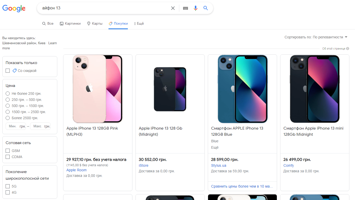 Виды рекламы в Google Ads