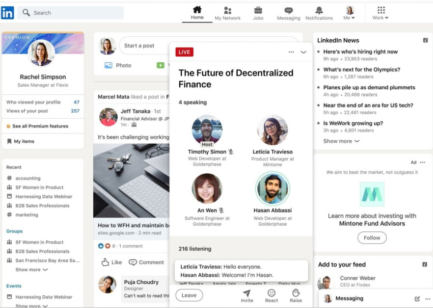 Приклад субтитрів в LinkedIn