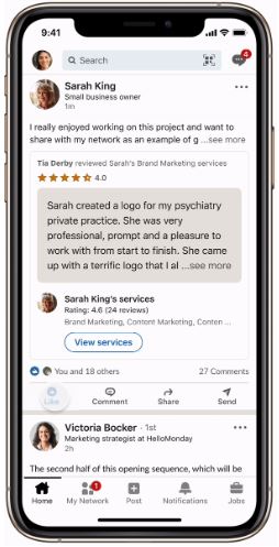 Приклад відгуку в LinkedIn