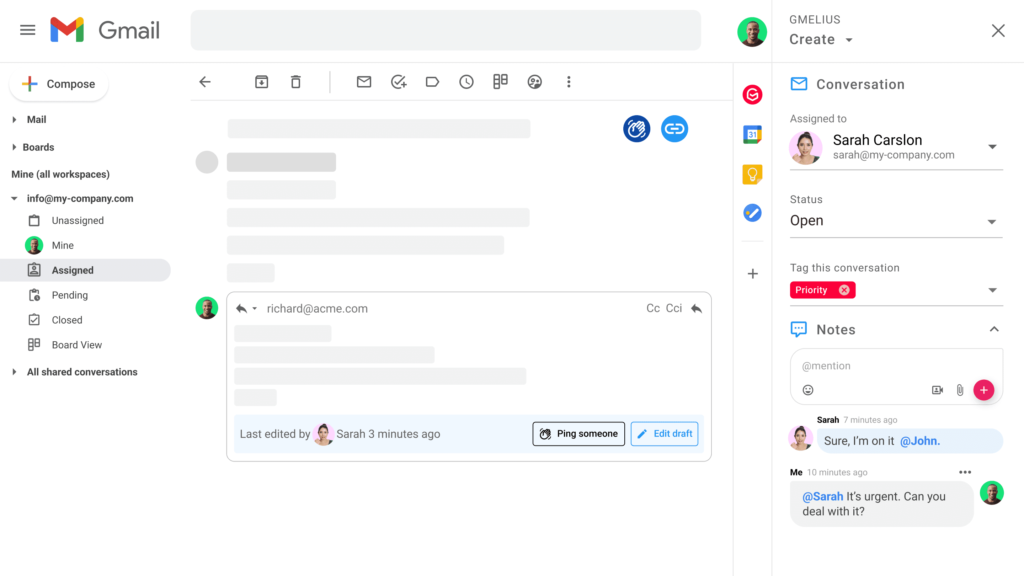 Розширення Gmail Gmelius
