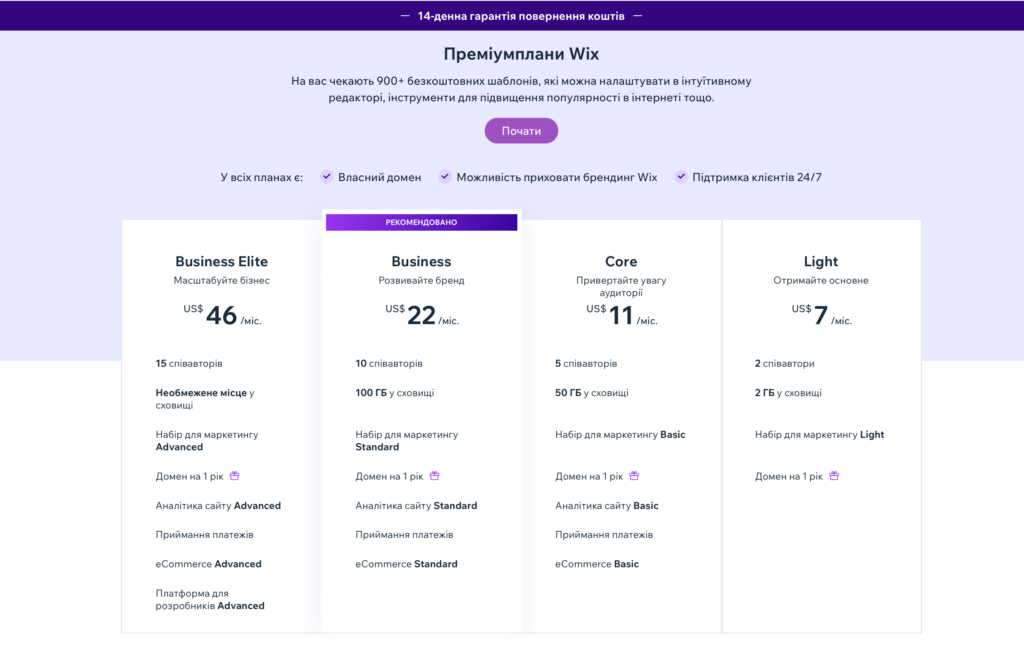 просування сайту на Wix
