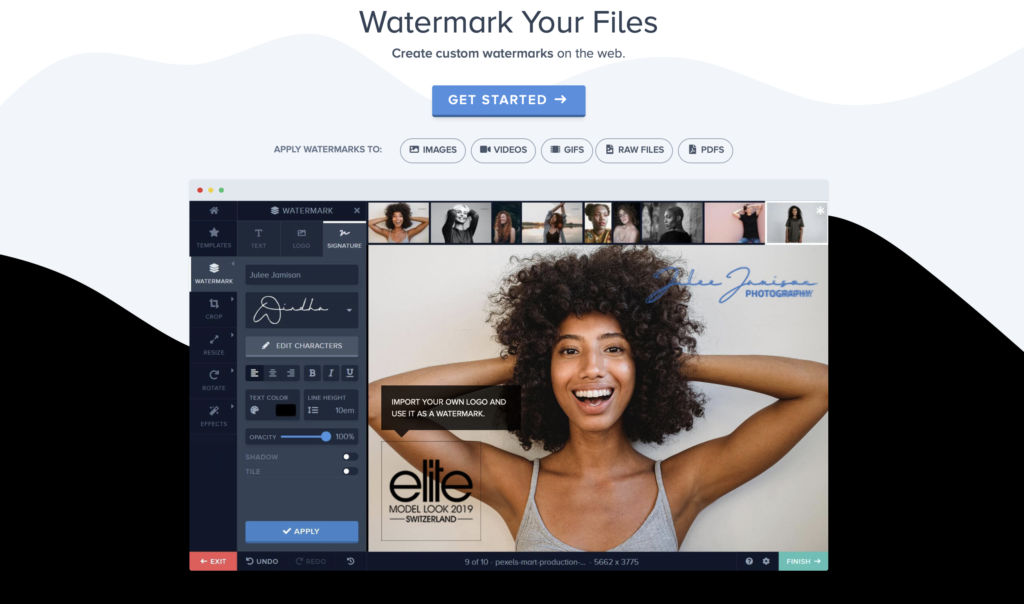 Сервис для создания водяных знаков watermark.ws
