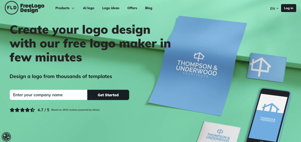 Інтерфейс Free Logo Design