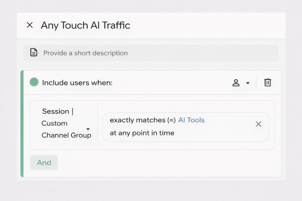 Аудиторія для аналізу AI-трафіку
